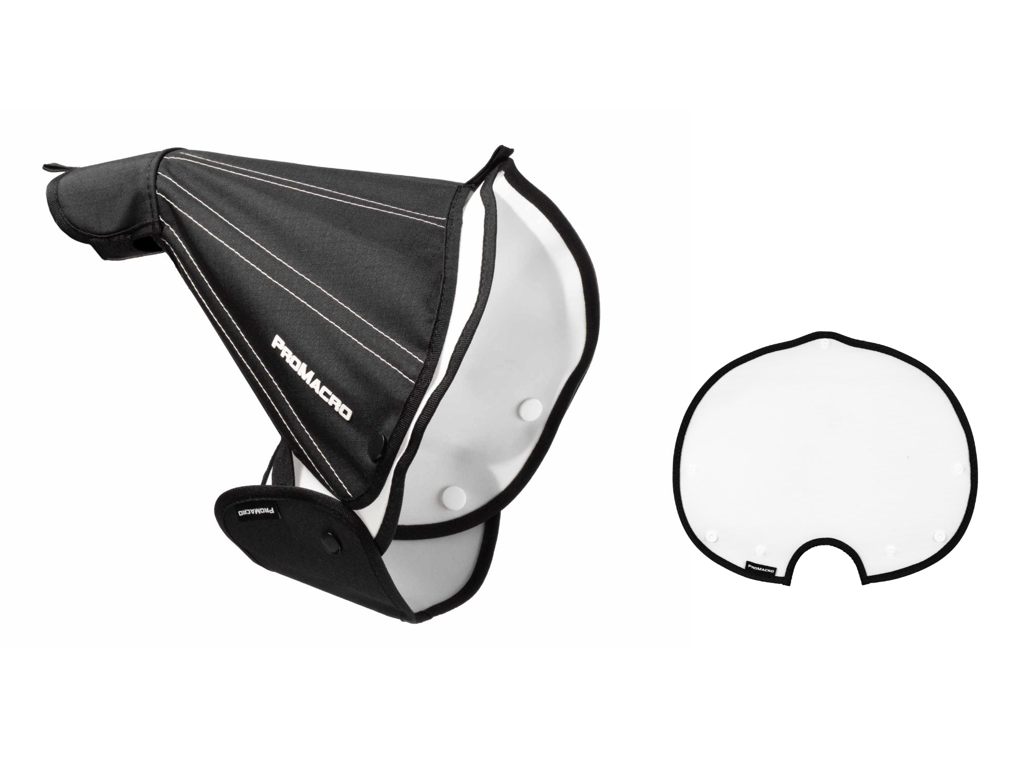 Macro diffuser with a reflective panel attached and a spare diffuser panel