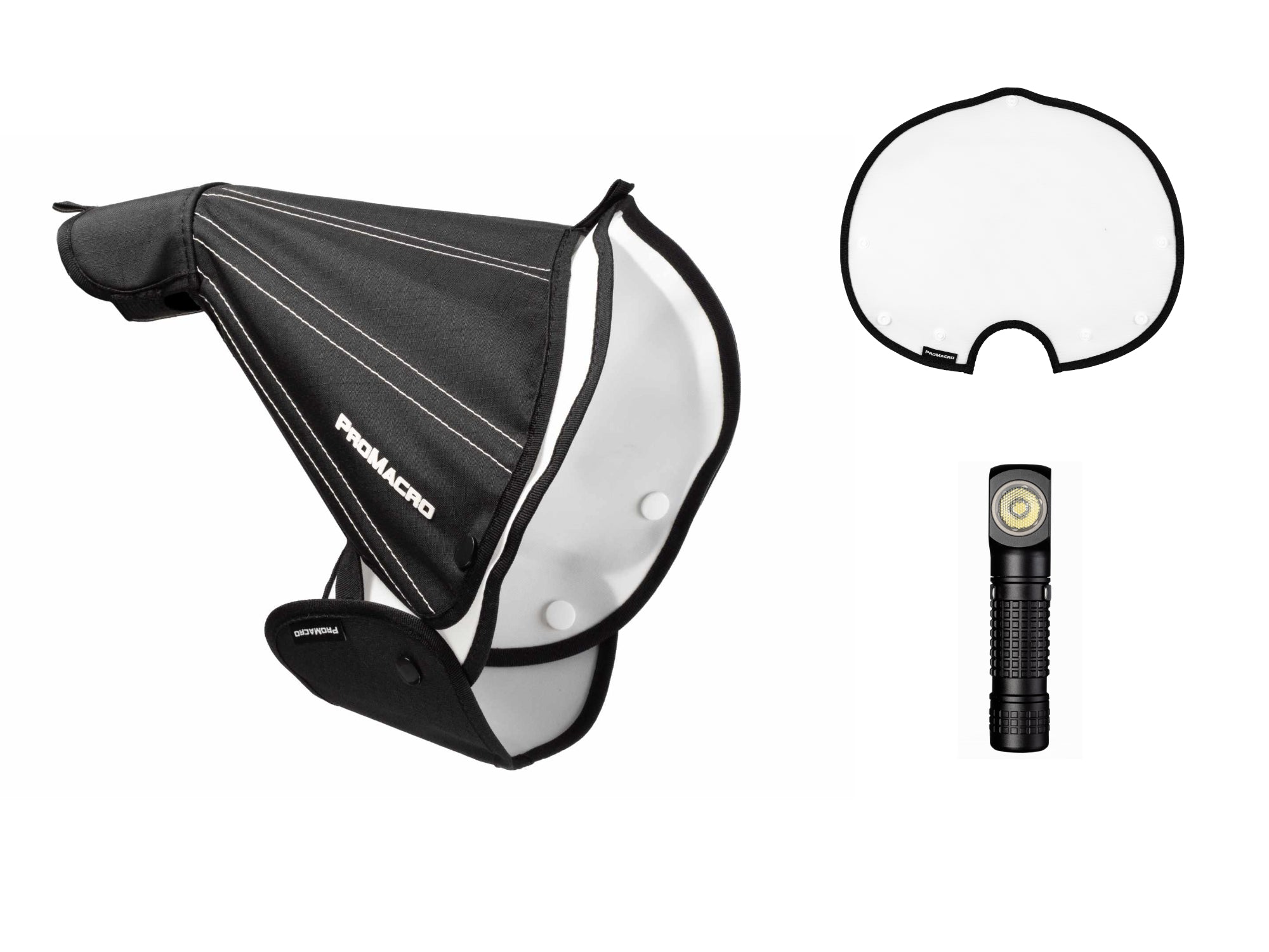 Macro diffuser with a reflector and a diffuser panel and a focus light